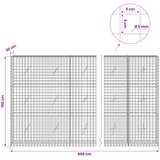  Gabion s 5 mm žicom i mrežom 5x5 cm 850x20x150 cm | shoptok.hr