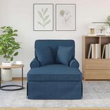  Ležaljka s suknjom s jastukom Plava 91 x 157 x 91 cm tkanina | shoptok.hr