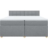 Krevet s oprugama i madracem svjetlosivi 200 x 200cm od tkanine | shoptok.hr
