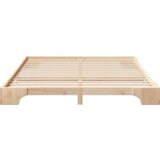  Krevet s daskama s pohranom Smeđa 160 x 220 cm Masivna borovina | shoptok.hr