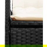  5-dijelni vrtni blagovaonski set s jastucima od poliratana crni | shoptok.hr