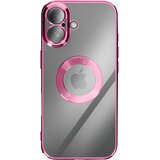 AVIZAR Ovitek za iPhone 17 s Kromiranim Robom iz Mehkega Silikona, Roza, (5000189305) | Shoptok.si