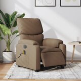 Maison Chic Električni masažni naslanjač - Relax naslanjač rjavo blago, (22061873) | Shoptok.si