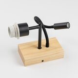  Brilagi - LED zidna lampa NUBILA WOOD 1xE27/25W/230V + LED/3W hrast/crna | Eponuda.com