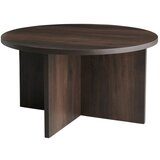 Ellos Home Smeđi okrugao stolić za kavu od MDF-a ø 85 cm Poppy – Cijene
