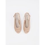 GOODIN Light beige sandals with a low heel | Shoptok.si