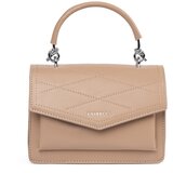 Shelvt Beige small women's handbag with a handle and a strap u