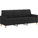  3-dijelni set sofa s jastucima crni od tkanine | shoptok.hr