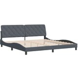 vidaXL Okvir za krevet s uzglavljem tamnosivi 200x200 cm baršunasti | shoptok.hr