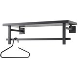 Spinder Design Crna metalna zidna vješalica s policom Simplon – | shoptok.hr