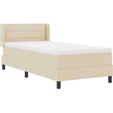  Postelja boxspring z vzmetnico z vzmetnico krema 80 x 200 cm, (5000022729) Slike