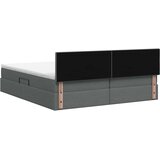  LED krevet za pohranu s madracem Tamnosiva 180 x 200 cm Tkanina | shoptok.hr