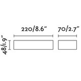 Faro 71898 - LED spoljašnja zidna svetiljka LAKO LED/8W/230V IP65 crna/drvo | Eponuda.com