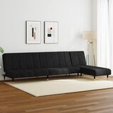 vidaXL Sedežna garnitura 2-delna črn žamet | Shoptok.si