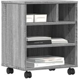 vidaXL Stojalo za tiskalnik s kolesi siva sonoma 41x32x48 cm | Shoptok.si