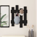 vidaXL Vješalica za kapute na zidu Crni hrast 60 x 3 x 82 cm Cijene