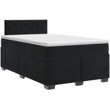  Boxspring krevet s madracem Crna 120 x 200 cm Baršun - Crna 120 x 200 cm Dizajn s rombovima | shoptok.hr