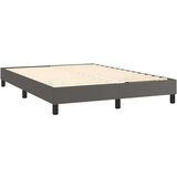  Box spring postelja z vzmetnico siv 140x190 cm umetno usnje | Shoptok.si