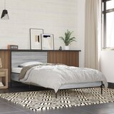  Okvir za krevet boja hrasta 100x200cm konstruirano drvo i metal | shoptok.hr