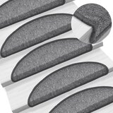  Prostirke za stepenice 10 kom 56x17x3 cm tamno sive poluokrugle | shoptok.hr