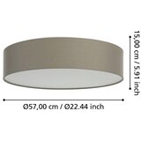 Eglo 31767 - LED RGBW prigu&amp;scaron;iva plafonska lampa ROMAO-Z LED/35W/230V &amp;Oslash; 57 cm taupe Slike