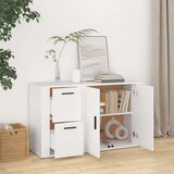vidaXL Komoda bela 100x33x59,5 cm inženirski les | Shoptok.si