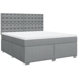 vidaXL Box spring postelja z vzmetnico svetlo siva 180x200 cm blago, (21305443) | Shoptok.si