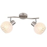 Globo Stropna svetilka Willy (2 x 40 W, d 36 x š 19 x v 19,2 cm, mat nikelj) Cene