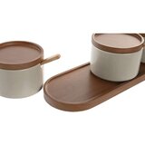 Zdjela za Šećer DKD Home Decor 29 x 10 x 7 cm Bež Smeđa Kaučukovac (7 kom.) | shoptok.hr