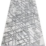 RugsX Preproge Preproga AKRIL VALS 8381 Vrstice prostorski 3D 80x300 cm Siva | Shoptok.si