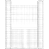  Gabionska košara U-oblika s 2 stupa 140 x 20 x 200 cm željezna | shoptok.hr