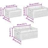  Košare za pohranu 3 pcs Prirodna Zumbul | shoptok.hr