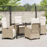 vidaXL Set vanjskog namještaja od 5 dijelova Bež Poly Rattan | shoptok.hr