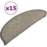  Samoljepljivi otirači za stepenice 15 kom 56x17x3 cm bež-sivi | shoptok.hr