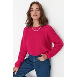 Trendyol Fuchsia Crop Knitwear Sweater Cene