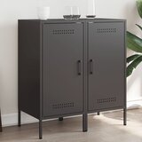 vidaXL Komoda 2 kosa črna 36x39x79 cm hladno valjano jeklo Cene