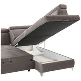 CARRYHOME SEDEŽNA GARNITURA, mikrovlakna rjavosiva | Shoptok.si