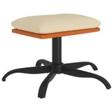 The Living Store Stolček za noge krem 60x60x36 cm blago in umetno usnje - Stolček Za Noge, (21419753) | Shoptok.si