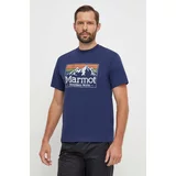 Marmot Športna kratka majica MMW Gradient mornarsko modra barva