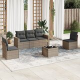  6-dijelni set vrtnih sofa od poliratana s jastucima sivi | shoptok.hr