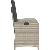  3-dijelni bistro set s jastucima svjetlosivi od poliratana | Eponuda.com