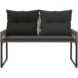  Zunanja klop z blazino 4 pcs Siva in temno siva poli ratan, (5000273120) | Shoptok.si