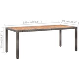  Zunanja jedilna garnitura z blazinami 9-delna poli ratan siva, (20680679) | Shoptok.si