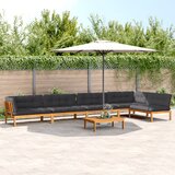  6-dijelni set vrtnih sofa od paleta s jastucima od drva bagrema | Eponuda.com