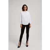 Marisse White Shirt With Decorative Buttons On The Neckline And Sleeves | Shoptok.si