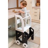 ToddlerInFamily 2v1 MONTESSORI STOLEK POMAGALEK-MOTIV AVTO (VE BARV)-Bela/Roza Cene