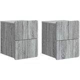  Stenski nočni omarici 2 pcs Siva Sonoma 33 x 34,5 x 43 cm, (5000209734) | Shoptok.si