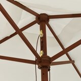  Vrtni suncobran s drvenim stupom boja pijeska 198x198x231 cm | shoptok.hr