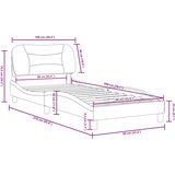 vidaXL Okvir za krevet s uzglavljem tamnosmeđi 90x200 cm od tkanine | shoptok.hr