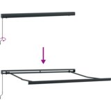 vidaXL Ručno uvlačiva tenda Zelena i bijela 300x250 cm | shoptok.hr